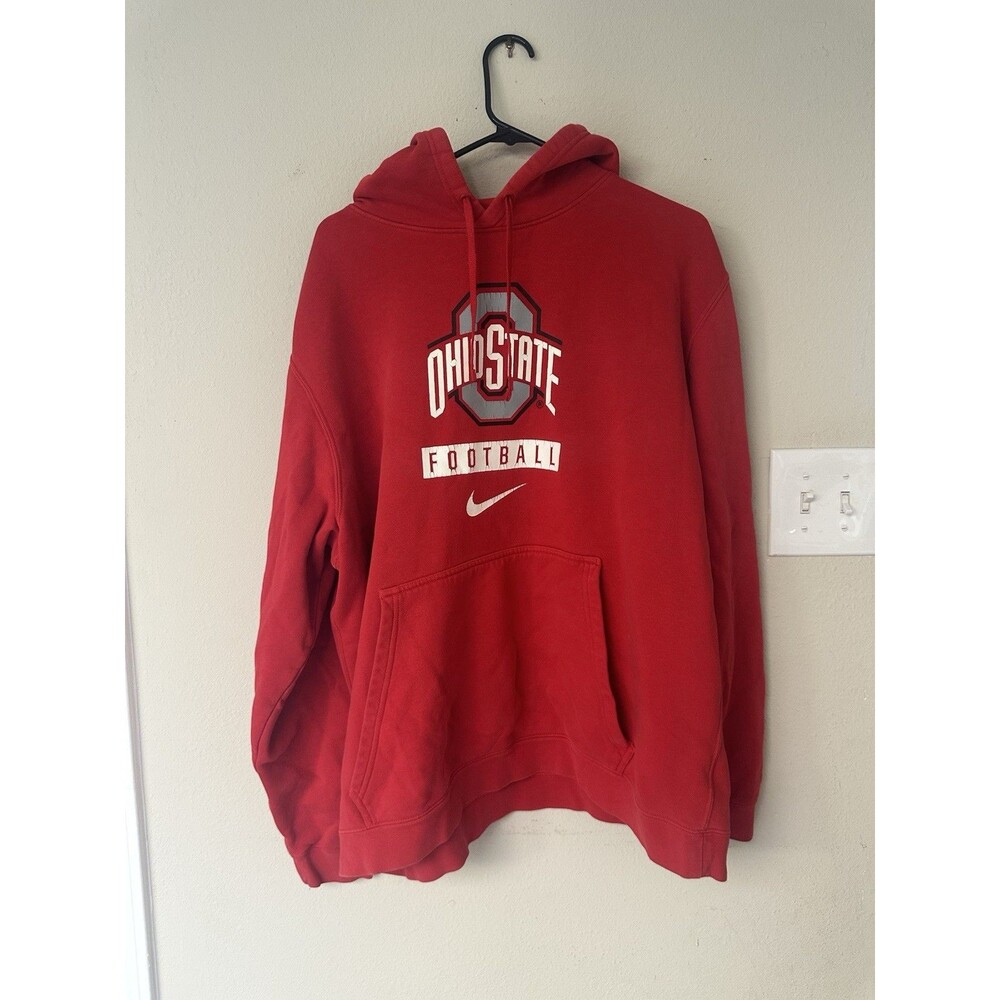 nike ohio state football college red hoodie xxl
